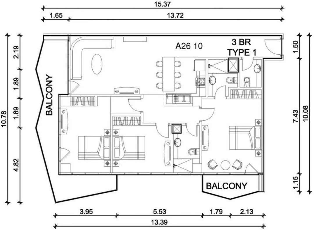 3 Bedroom Apartment