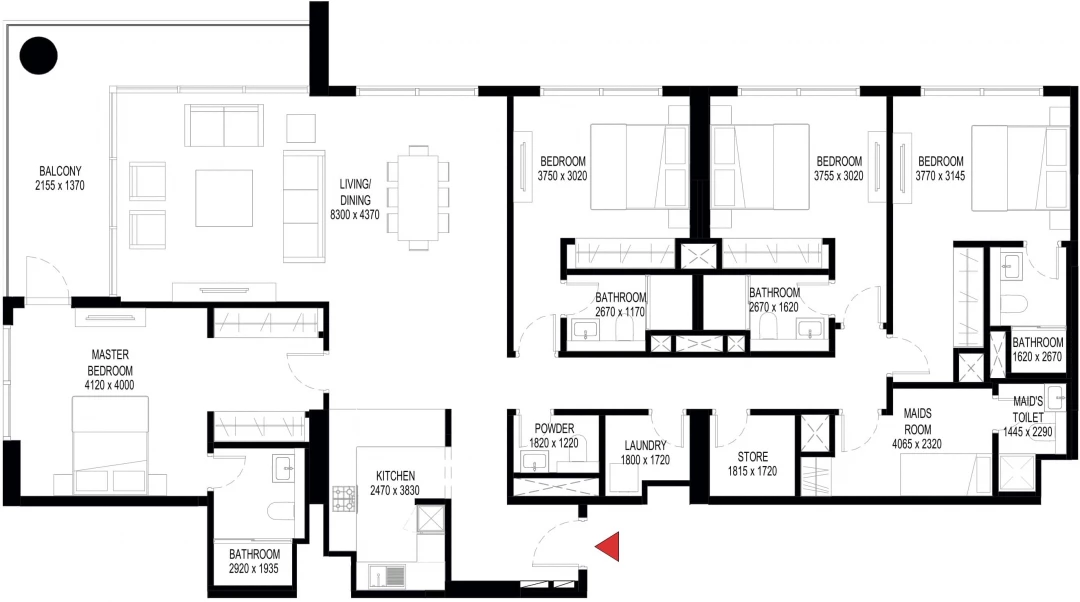 4 Bedroom Apartment