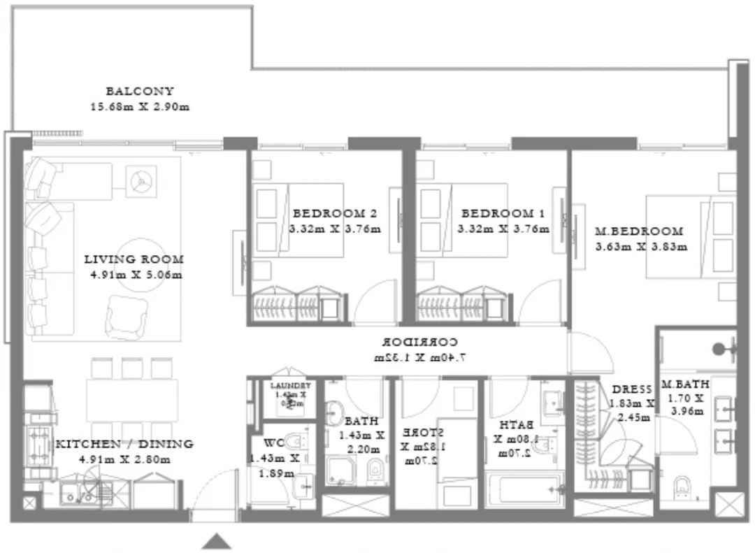 3 Bedroom Unit