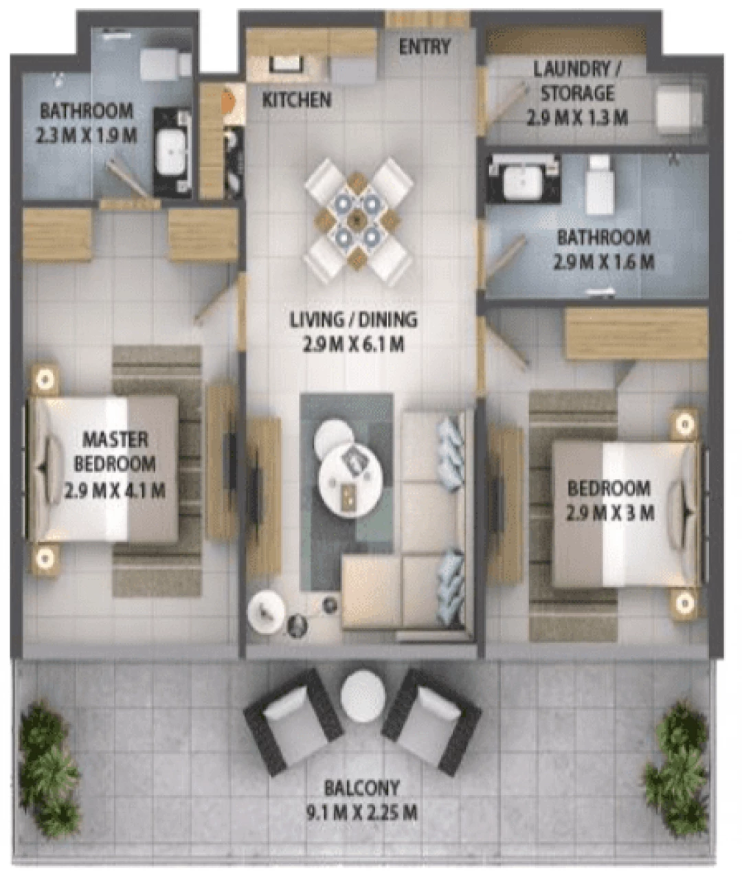 2 Bedroom Apartment