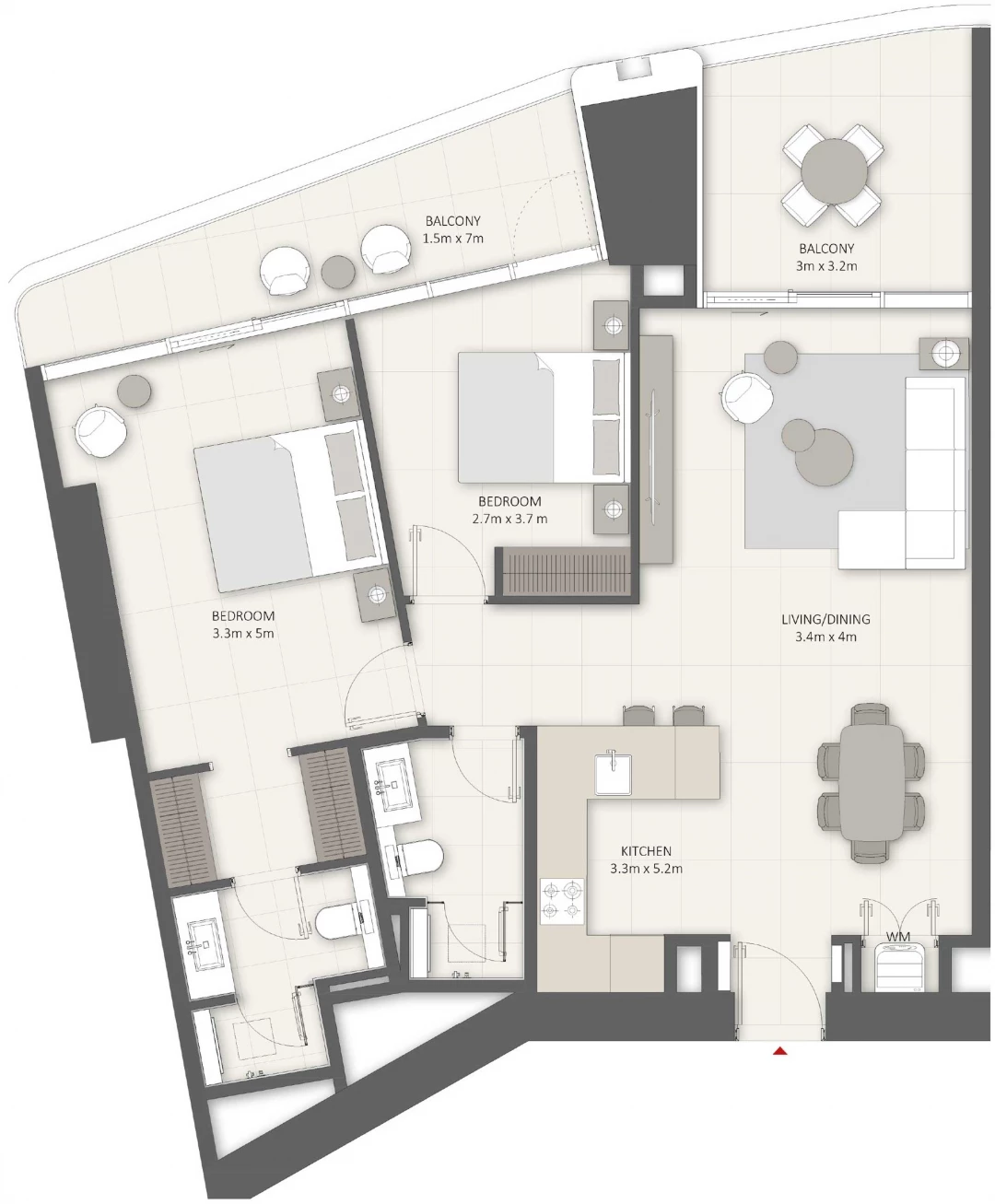 2 Bedroom Unit