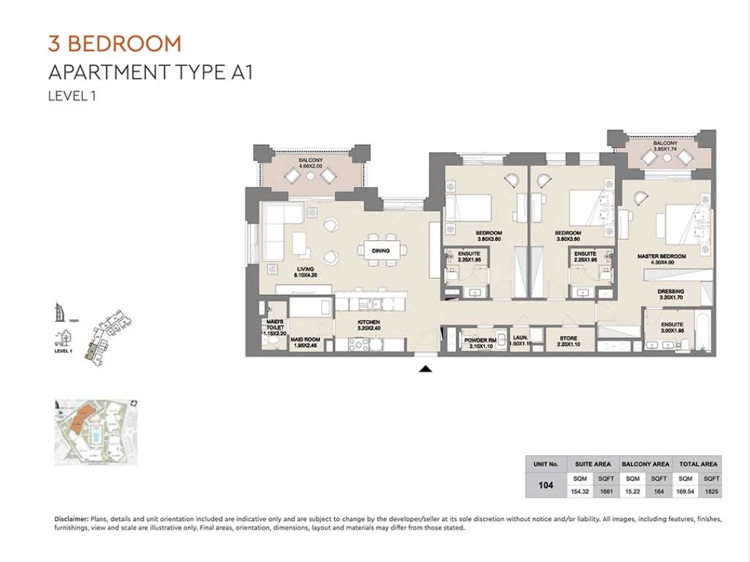 3 Bedroom Apartment