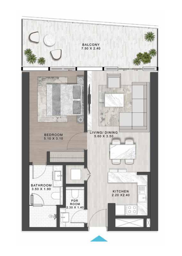 1 Bedroom Unit