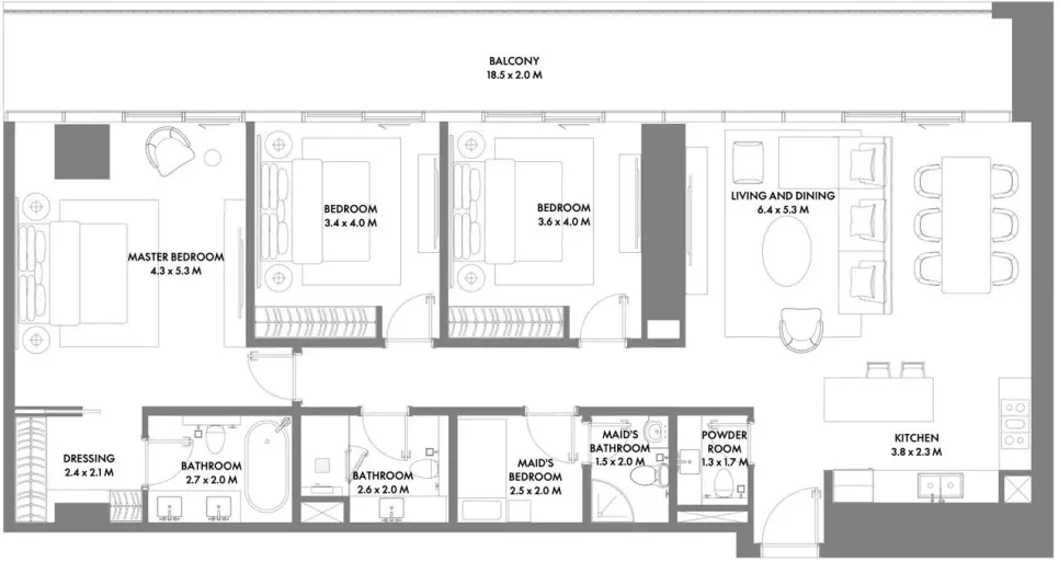 3 Bedroom Apartment