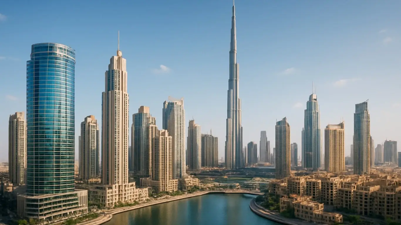 Dubai Skyline with Burj Khalifa (1)
