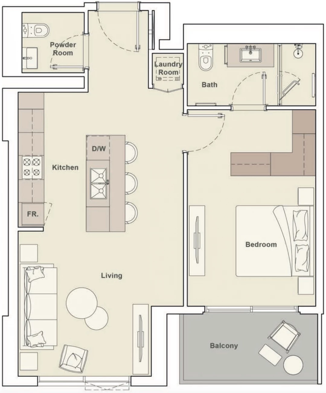 1 Bedroom Apartment